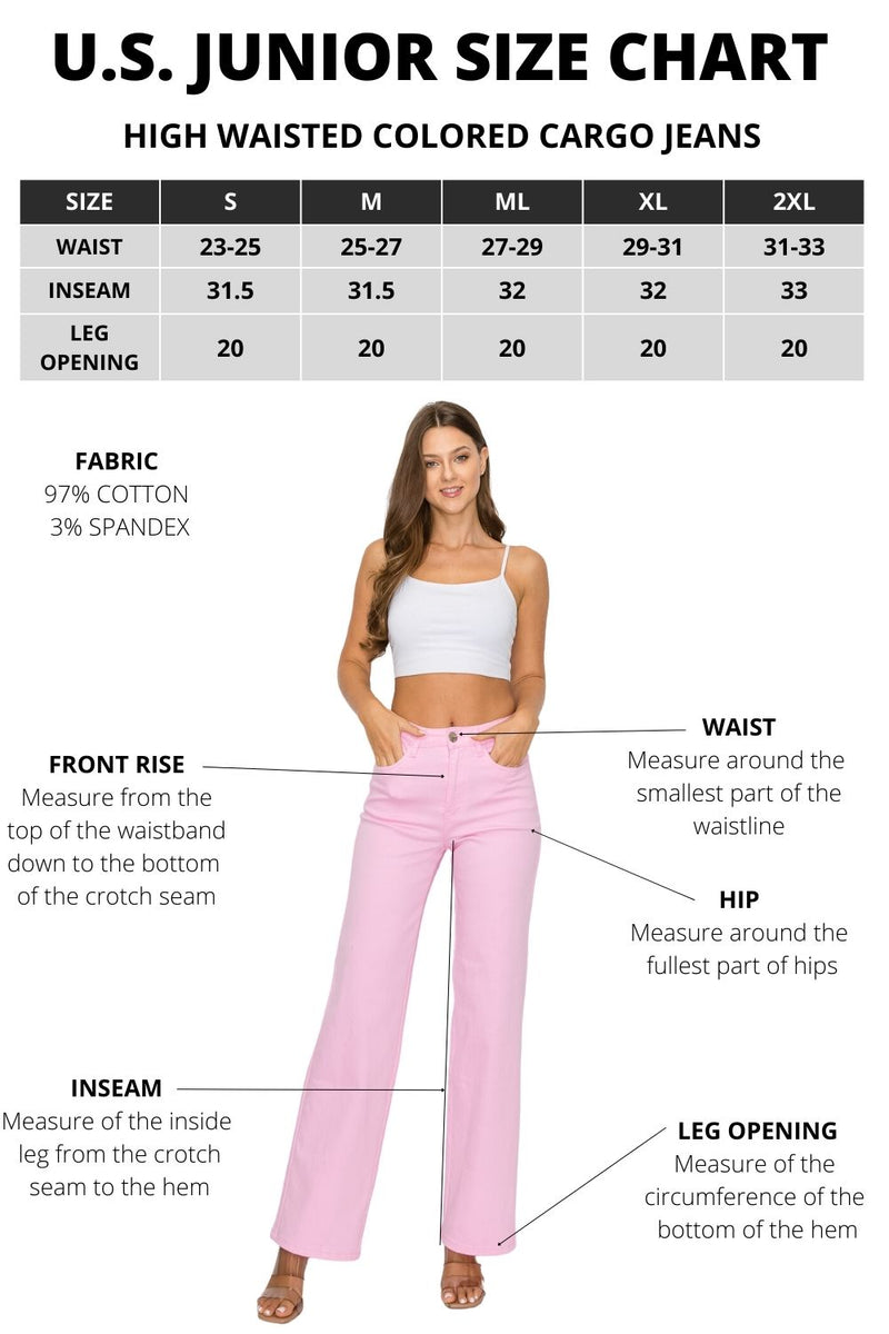 LVB-230 TANGERINE HIGH WAISTED STRETCHY COLORED WIDE LEG JEANS