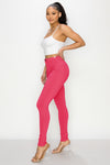 LV-300 HOT PINK HIGH WAISTED COLORED JEANS