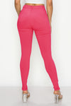 LV-300 HOT PINK HIGH WAISTED COLORED JEANS