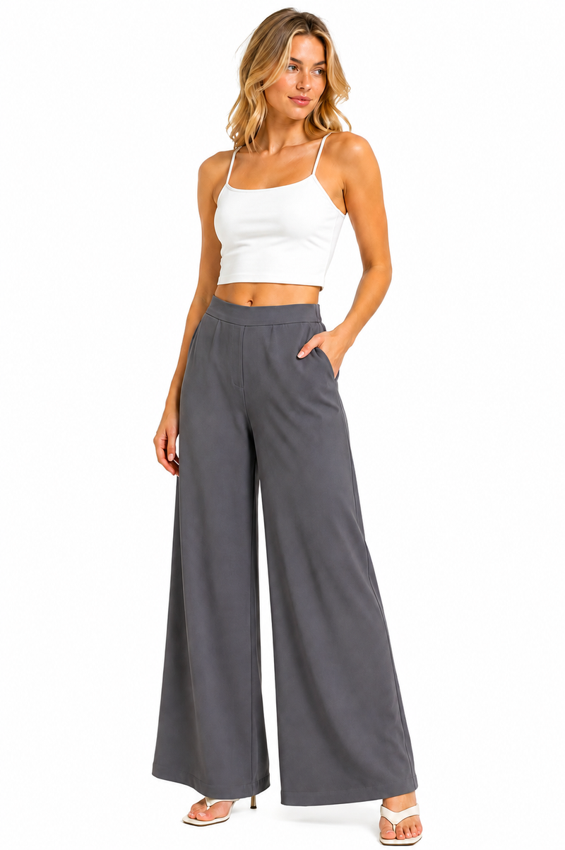 flowy dress pants women Womens Work Wide Leg Business Casual Pants with Pocket Flo – LOVER BRAND FASHION Leg trousers