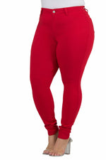 LV-300 RED HIGH WAISTED COLORED JEANS