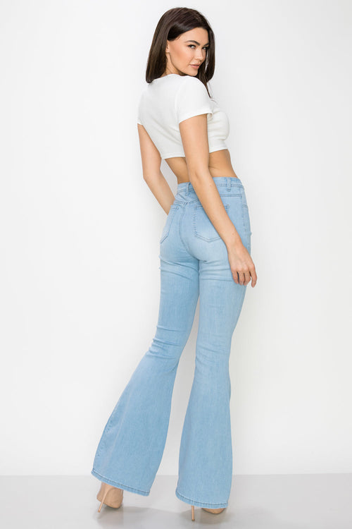 VIPONES Bell Bottom Jeans for Women Flare Jean High Waist Stretch Slimming  Destoryed Wide Leg Denims Pants High Rise Raw Hem Denim Skinny Pants (101,  L) : : Clothing, Shoes & Accessories