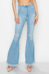 Wholesale High Waisted Bell Bottom Ripped & Distressed Destroyed Jeans BC-011 - Light Denim Medium Blue Wash Dark Denim. High Waisted Skinny Ripped & Distressed Women Jeans. High rise colored jeans. fashion nova Style vibrantmiu style fashiongo style l&b apparel wholesale lucky & blessed flare jeans western wholesale