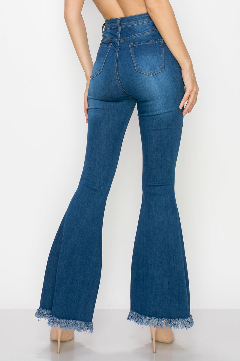 Wholesale High Waisted Bell Bottom Ripped & Distressed Destroyed Jeans BC-013- Light Denim Medium Blue Wash Dark Denim Wide Leg. High Waisted Skinny Ripped Distressed Women Jeans. High rise colored jeans. fashion nova vibrantmiu style fashiongo style l&b apparel wholesale lucky & blessed flare jeans western wholesale