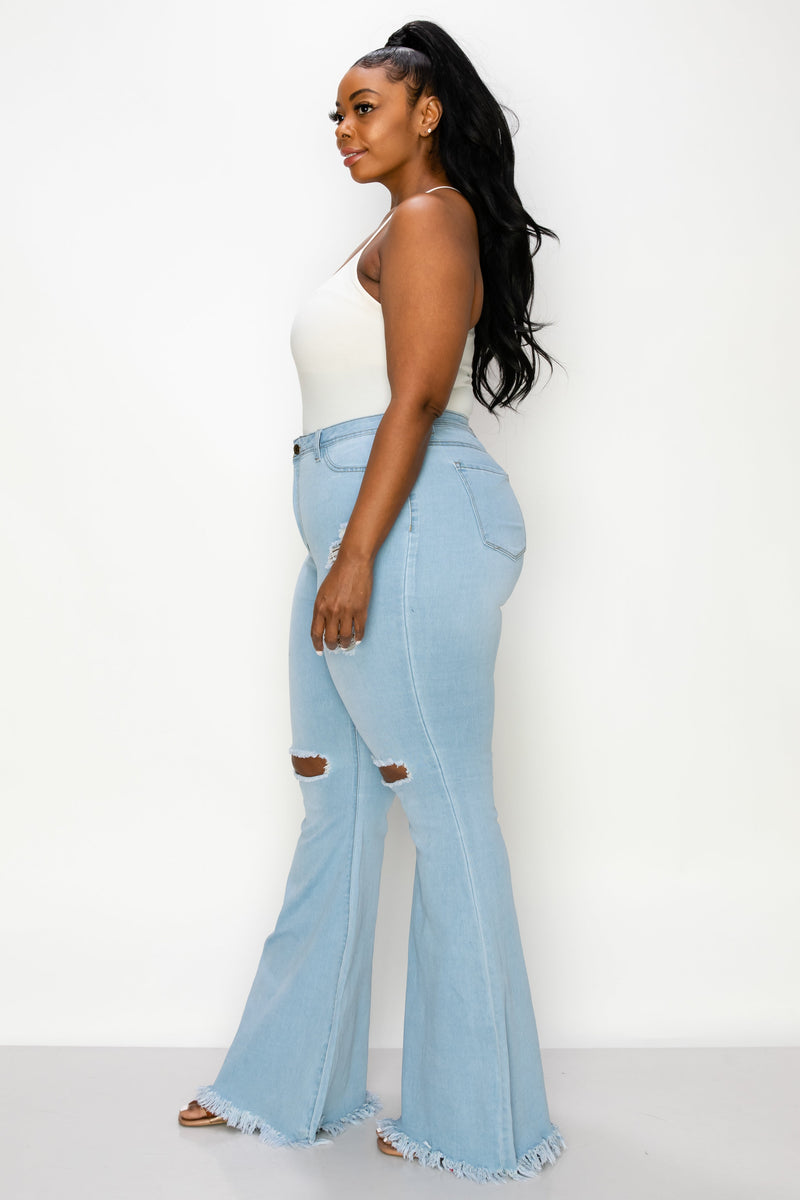 Sherman - High Waist Bell-Bottom Jeans | YesStyle