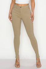 LV-300 KHAKI HIGH WAISTED COLORED JEANS