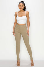 LV-300 KHAKI HIGH WAISTED COLORED JEANS