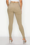 LV-300 KHAKI HIGH WAISTED COLORED JEANS