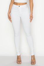 LV-300 WHITE HIGH WAISTED COLORED JEANS