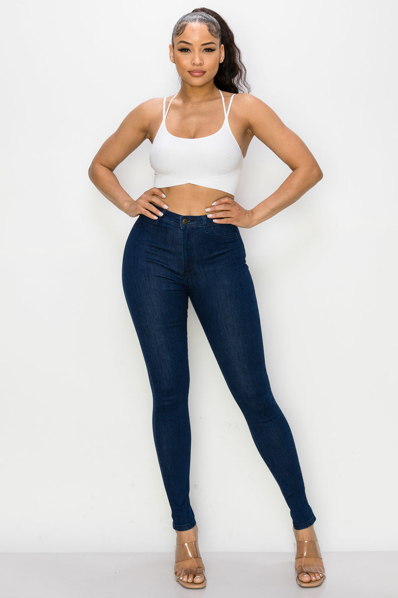 Essie Dark Blue Straight Leg Jeans – Beginning Boutique NZ