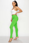LV-300 APPLE GREEN HIGH WAISTED COLORED JEANS