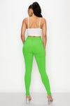 LV-300 APPLE GREEN HIGH WAISTED COLORED JEANS