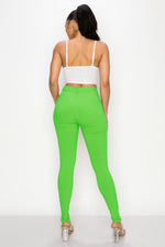 LV-300 APPLE GREEN HIGH WAISTED COLORED JEANS