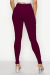 LV-300 BURGUNDY HIGH WAISTED COLORED JEANS
