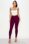 LV-300 BURGUNDY HIGH WAISTED COLORED JEANS