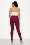 LV-300 BURGUNDY HIGH WAISTED COLORED JEANS