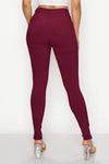 LV-300 BURGUNDY HIGH WAISTED COLORED JEANS