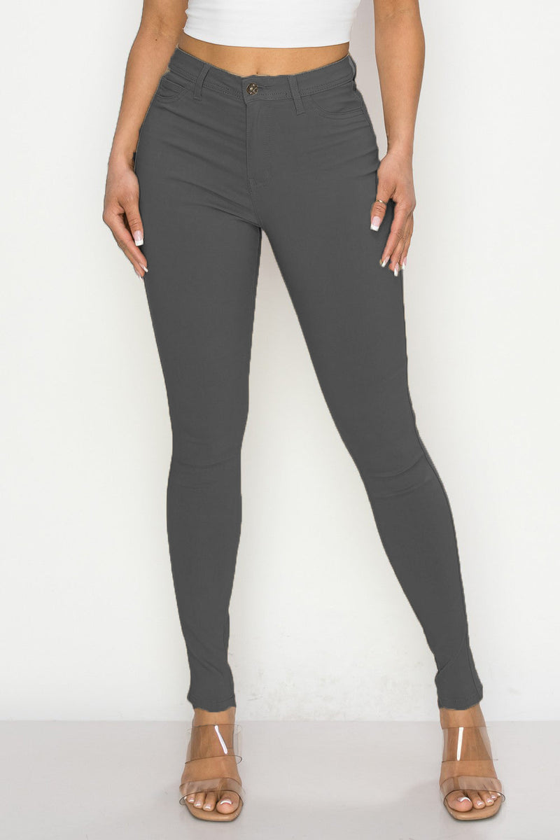 LV-300 DARK GREY HIGH WAISTED COLORED JEANS