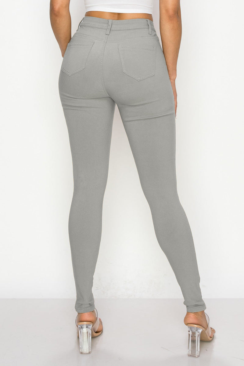 LV-300 LIGHT GREY HIGH WAISTED COLORED JEANS