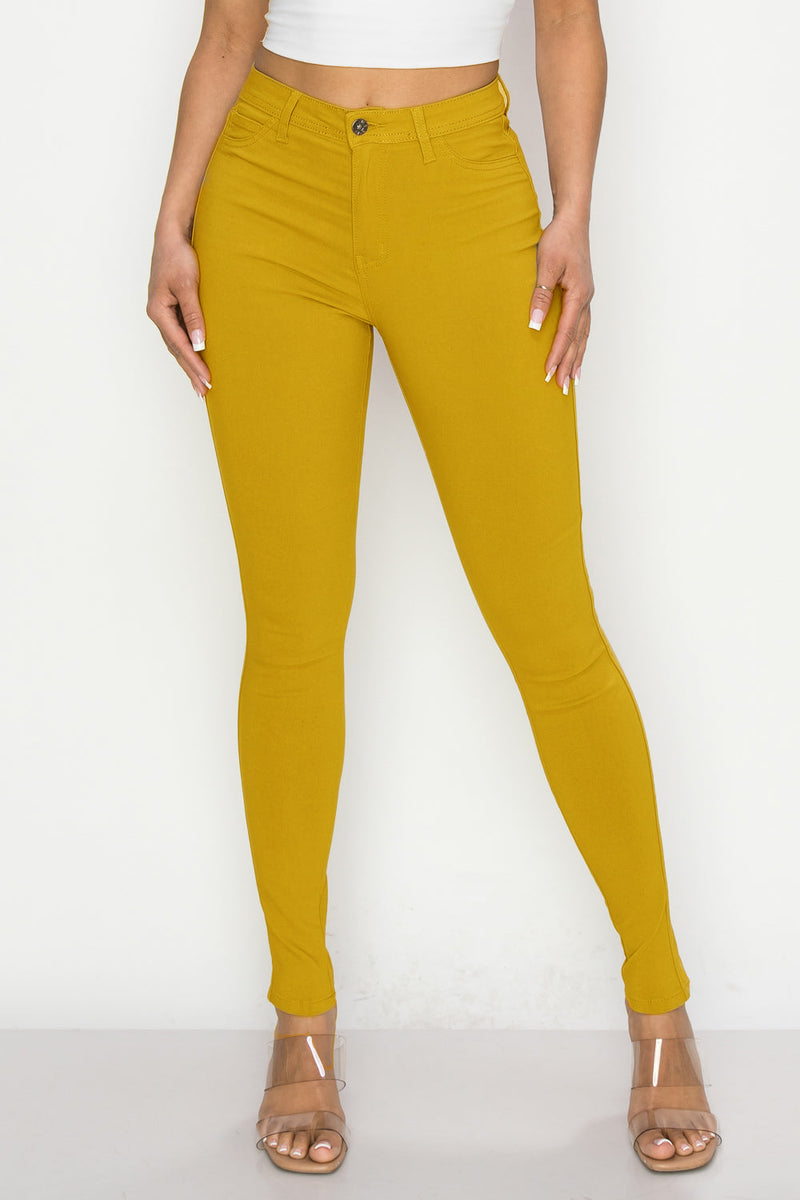 LV-300 MUSTARD HIGH WAISTED COLORED JEANS