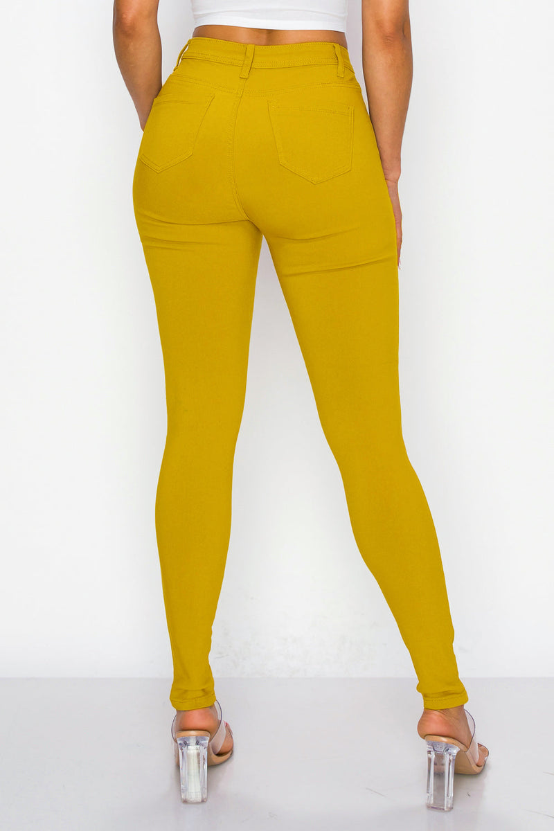 LV-300 MUSTARD HIGH WAISTED COLORED JEANS