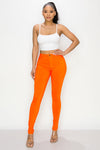 LV-300 NEON ORANGE HIGH WAISTED COLORED JEANS