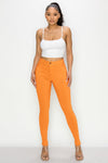 LV-300 ORANGE HIGH WAISTED COLORED JEANS