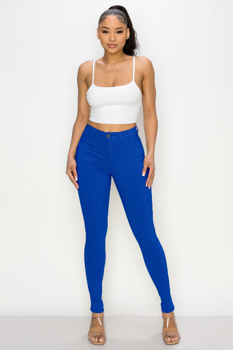 LV-300 ROYAL BLUE HIGH WAISTED COLORED JEANS