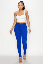 LV-300 ROYAL BLUE HIGH WAISTED COLORED JEANS