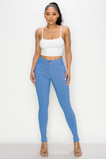 LV-300 SKY BLUE HIGH WAISTED COLORED JEANS