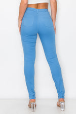 LV-420 SKY BLUE STRETCHY RIPPED SKINNY DENIM